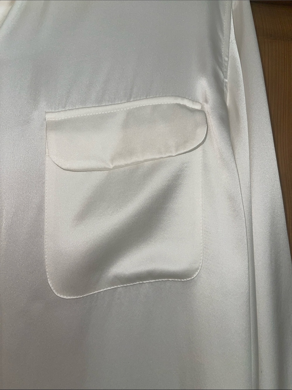 Equipment Ivory Smooth 💯 Silk Button down Blouse Sz. XL - Picture 6 of 12